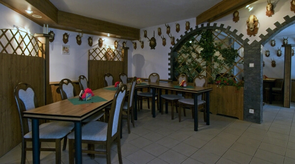Interiér restaurace v Drásově